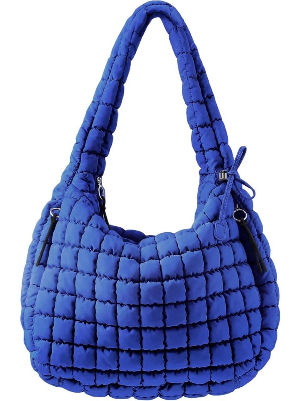 Puffer Quilted Tote Bag for Women Nylon Crossbody Bags Puffy Purse Hobo Large Sh